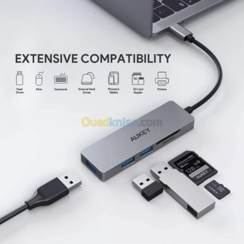 Adaptateur Type-C to USB 3.0 HUB 