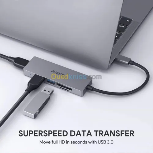 Adaptateur Type-C to USB 3.0 HUB 