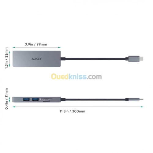 Adaptateur Type-C to USB 3.0 HUB 