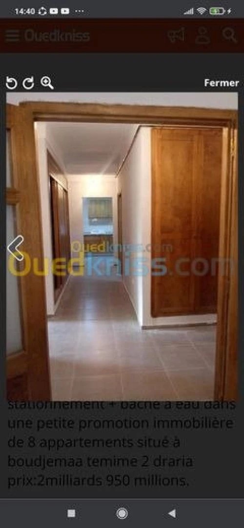 Vente Appartement F6 Alger Draria