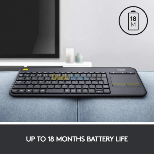 Logitech K400 clavier sans fil avec pavé tactile intégré pour PC salon et multimedia