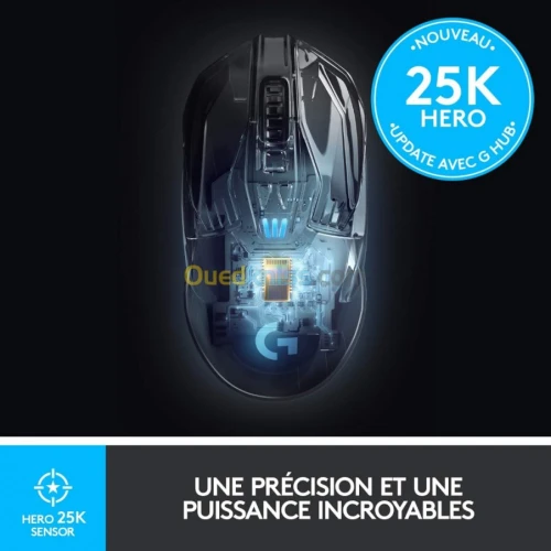 CLAVIER & SOURIS LOGITECH G903 LIGHTSPEED HERO PERFORMANCE GAMING PRO