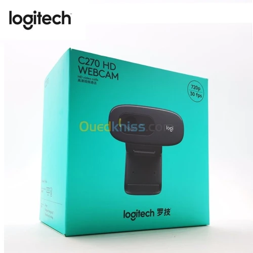 Webcam Logitech HD C270 - 720P - USB 2.0 - 3 Megapixels - 1280 x 720 pixels