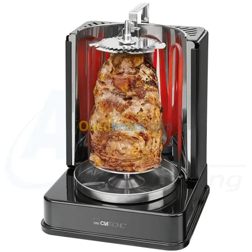 Multi-grill Electrique vertical 3en1 Rôtisserie & Chawarma Clatronic