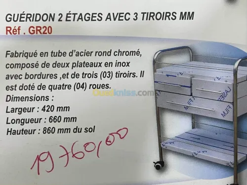 Toute les armoire medical et Gueridon