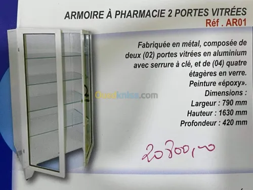 Toute les armoire medical et Gueridon
