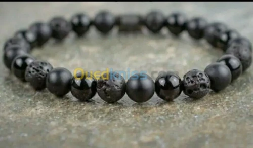 Bracelet homme pierres naturelles turq