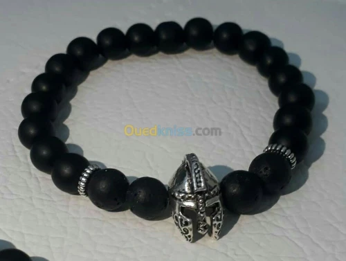 Bracelet homme pierres naturelles turq