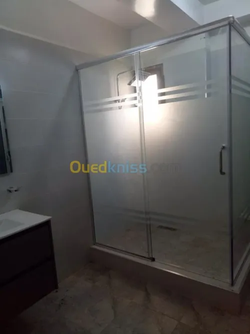 Aluminium , vitrine, douche italienne 