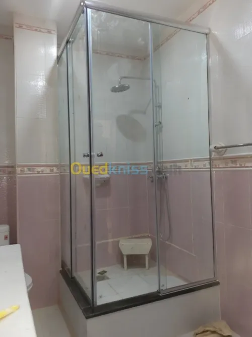 Aluminium , vitrine, douche italienne 