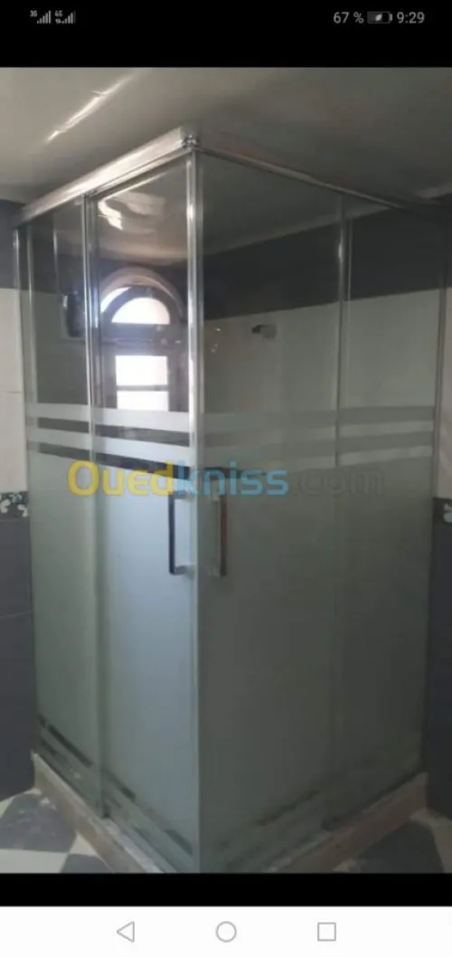 Aluminium , vitrine, douche italienne 