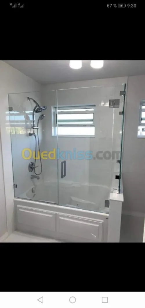 Aluminium , vitrine, douche italienne 