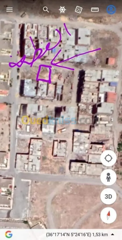Vente Terrain Setif El ouricia