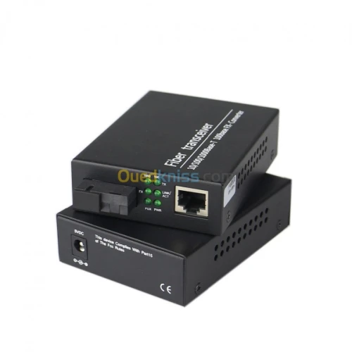Convertisseur de Média Fibre Optique 20 KM avec Alimentation Externe