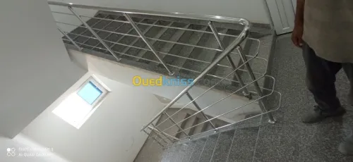 Rampe escalier en inox et garde corps