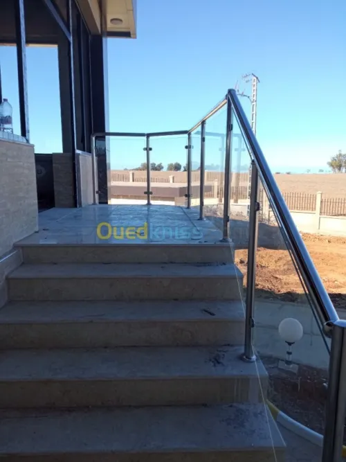 Rampe escalier en inox et garde corps
