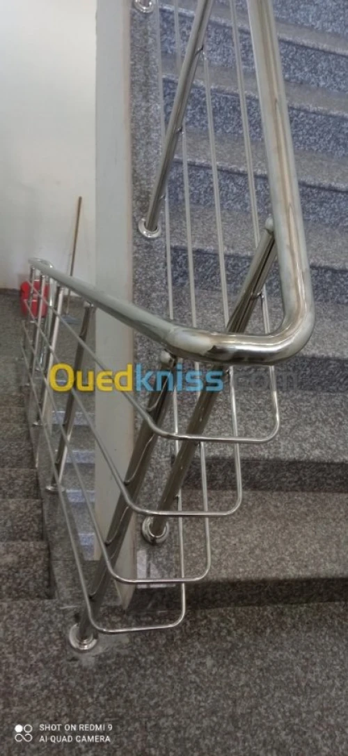 Rampe escalier en inox et garde corps
