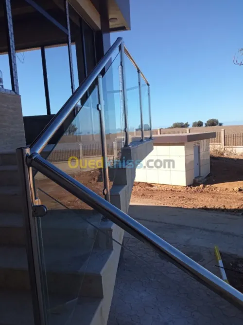 Rampe escalier en inox et garde corps