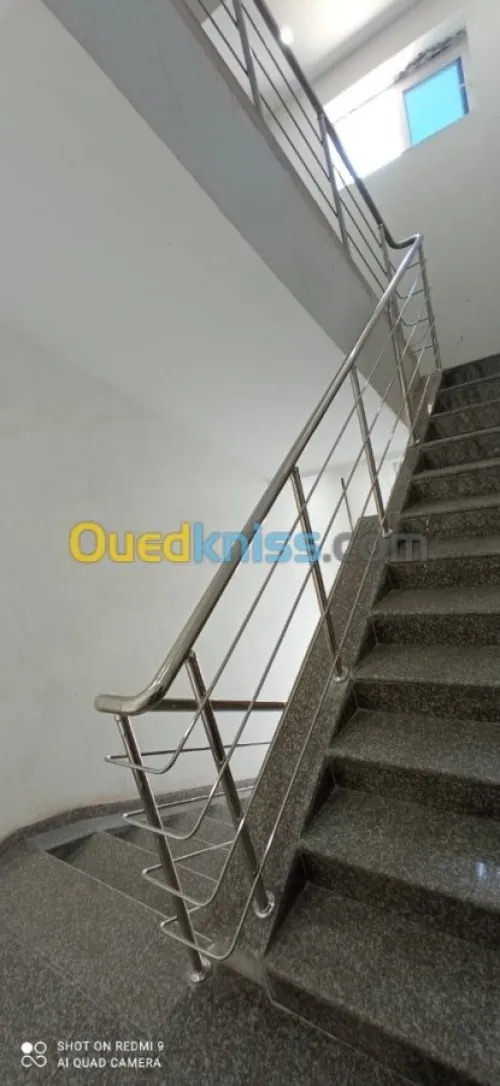 Rampe escalier en inox et garde corps