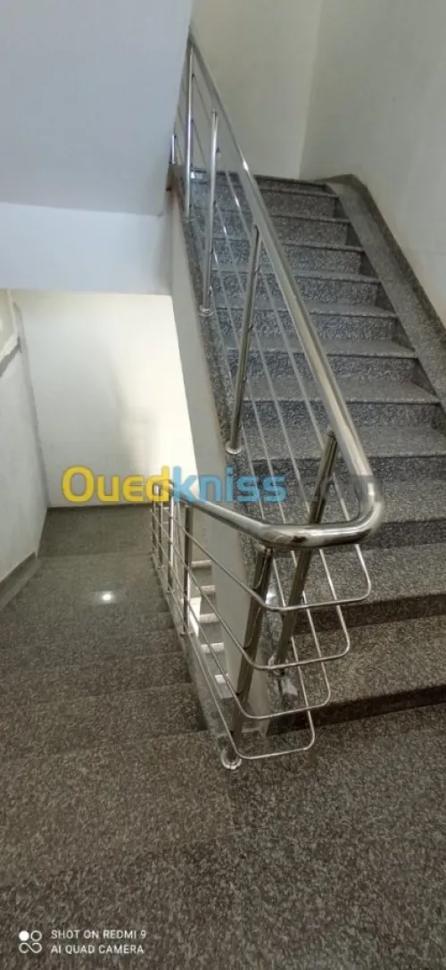 Rampe escalier en inox et garde corps