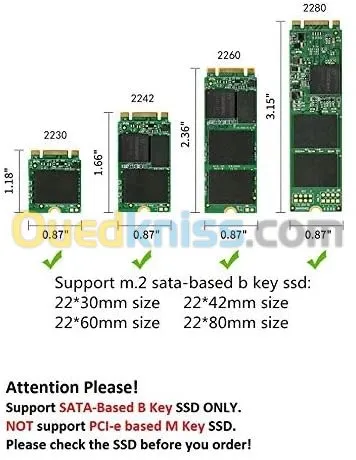 Rack Disque Dur SSD M-SATA et M2