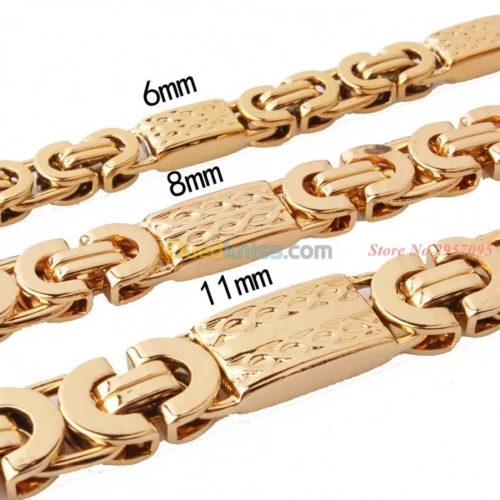 DES COLIER EN PLAQUES OR HOMMES ET FEM