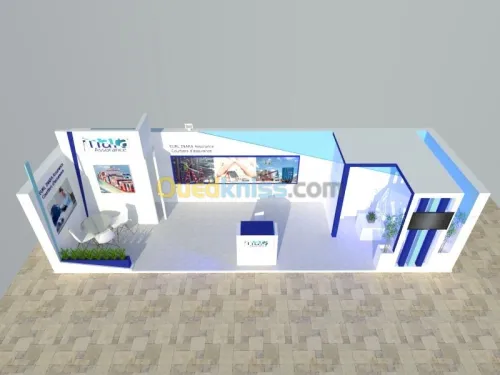 Aménagement de stand d'exposition.