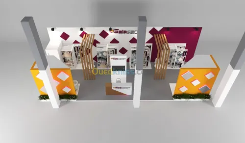 Aménagement de stand d'exposition.