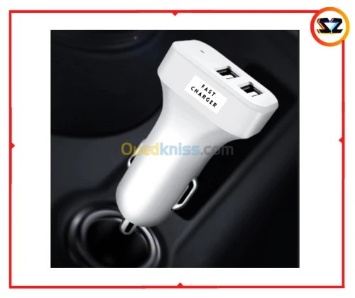 Chargeur Original Auto 2Port USB-Blanc