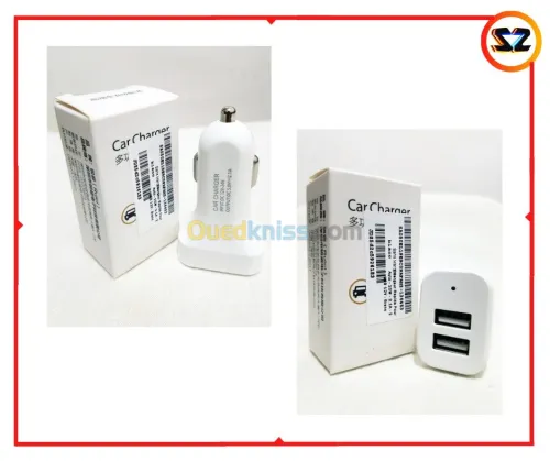 Chargeur Original Auto 2Port USB-Blanc