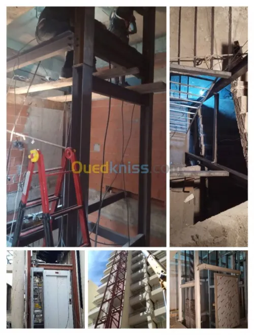 Réalisation gaines(cages) d'ascenseurs