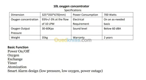 concentrateur d'oxygène