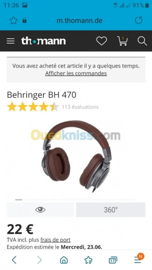 Casque de studio d'enregistrement 