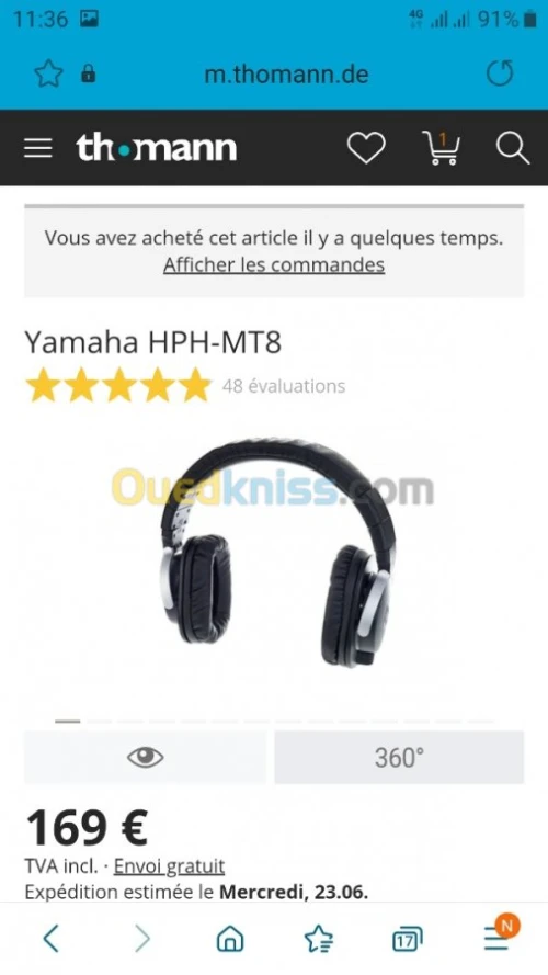 Casque de studio d'enregistrement 