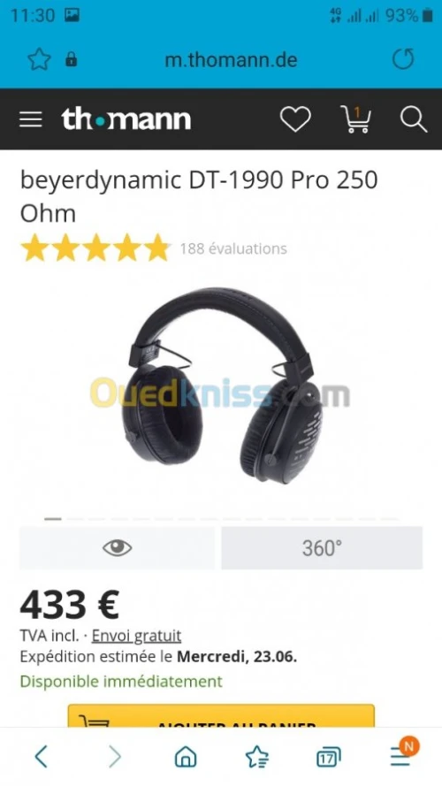 Casque de studio d'enregistrement 