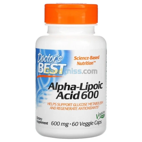Doctor's Best Acide alpha lipoique 600mg 60caps