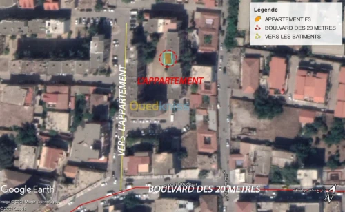 Location Appartement F3 Blida Blida