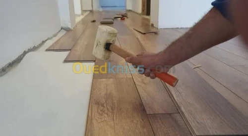 Pose parquet, gerflex, moquette