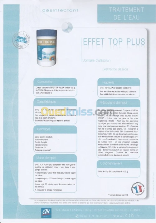 TRAITEMENT EAU POTABILISATION