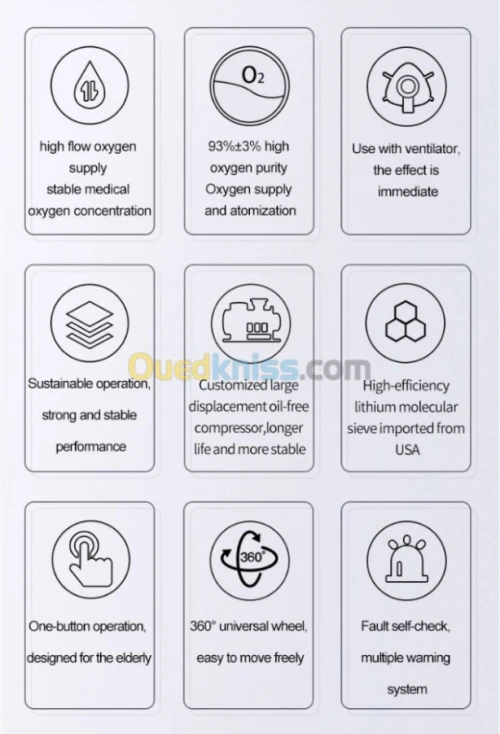 Concentrateur d'oxygène 10 Litres 