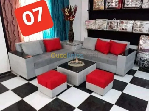 salon moderne Fait de tissu turc 