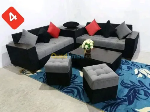 salon moderne Fait de tissu turc 