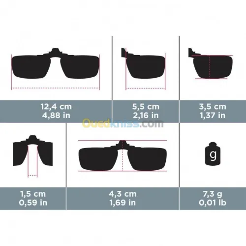 CLIP LUNETTES DE VUE-LARGE-POLARISANTE