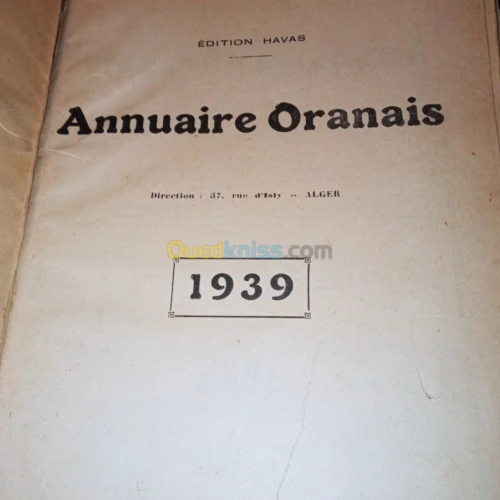 Annuaire Oranais 1939