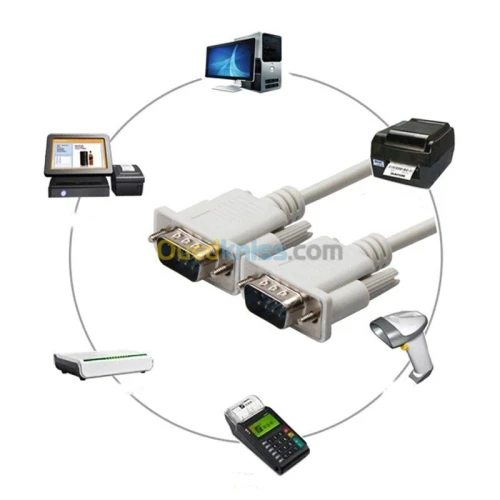 Câble DB 09 RS232 COM M/M - F/F 1.5Metre