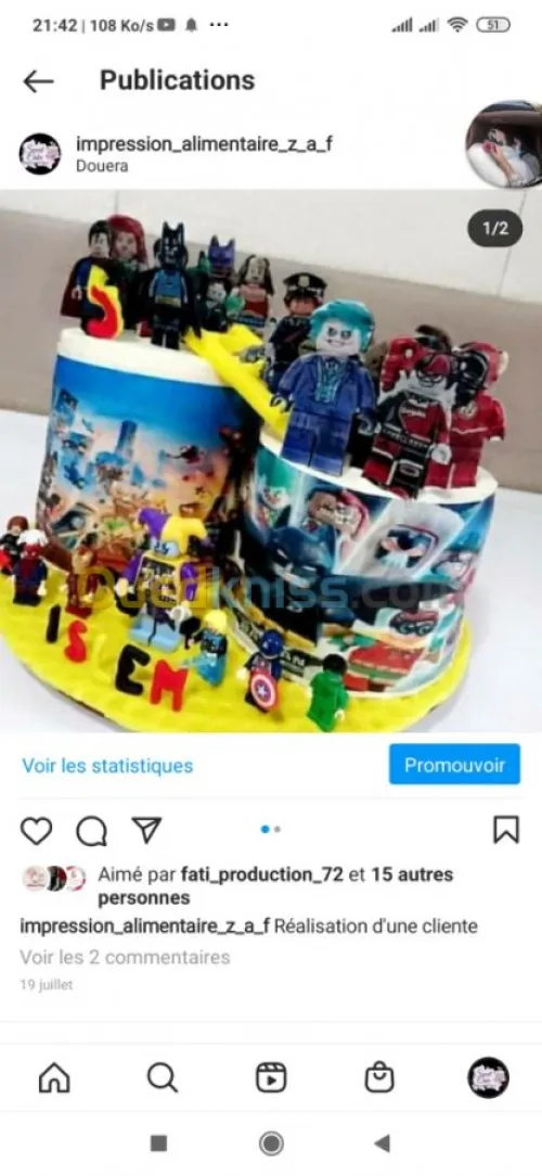 Impression alimentaire et topper