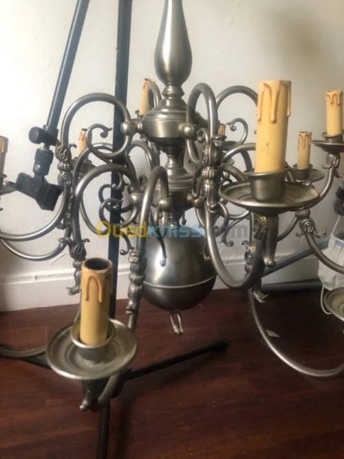 Ancien lustre d’époque en etain 