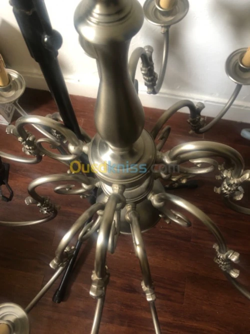 Ancien lustre d’époque en etain 