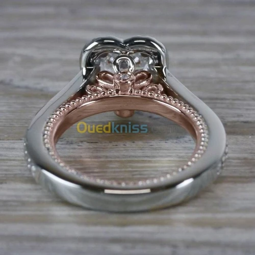 Bague diamant en forme de cœur