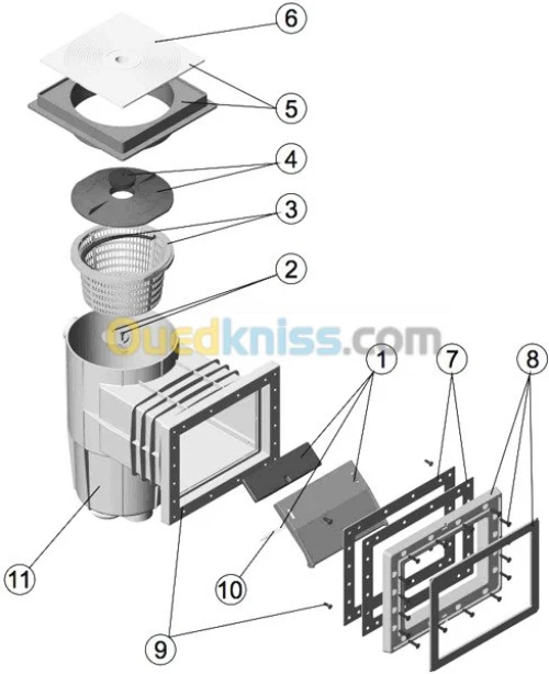 Skimmer couvercle circulaire 